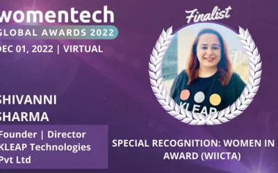 Shivani Sharma was named a finalist at the Women in Tech Global Awards 2022 Special Recognition: Women in ICT Award (WIICTA)